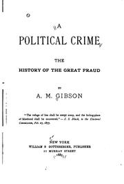 Cover of: A Political Crime: The History of the Great Fraud