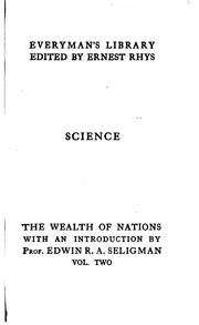 Cover of: An Inquiry Into the Nature and Causes of the Wealth of Nations