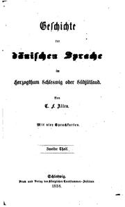 Cover of: Geschichte der dänischen Sprache im Herzogthum Schleswig oder Südjütland by C. F. Allen, C. F. Allen