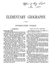 Cover of: Elementary Geography