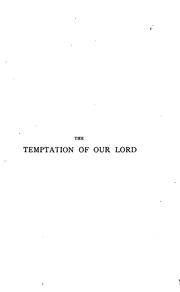 Cover of: The temptation of our Lord