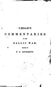 Cover of: Commentarii de bello Gallico ...