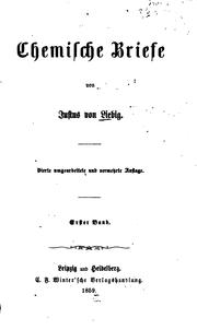 Cover of: Chemische Briefe by Justus von Liebig