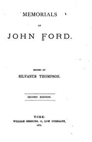 Cover of: Memorials of John Ford