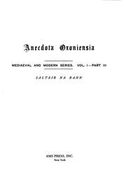 Cover of: Saltair na rann: a collection of early middle Irish poems