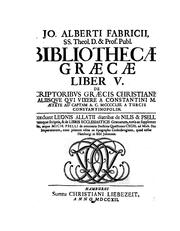 Bibliotheca Graecae by Johann Albert Fabricius