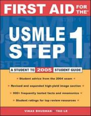 Cover of: First Aid for the USMLE Step 1 by Vikas Bhushan, Tao Le