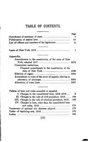 Cover of: Laws of the State of New York