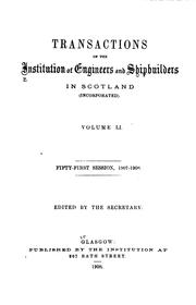 Cover of: Transactions of the Institution of Engineers and Shipbuilders in Scotland by 