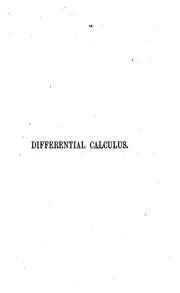 Cover of: An elementary treatise on the differential calculus, containing the theory of plane curves by Benjamin Williamson