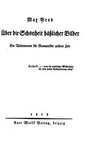 Cover of: Über die Schönheit hässlicher Bilder: Ein Vademecum für Romantiker unserer Zeit