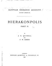 Hierakonpolis ... by James Edward Quibell , W. M. Flinders Petrie