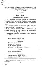 Abstract of the proceedings of the National convention of 1900 for revising the United States ... by No name