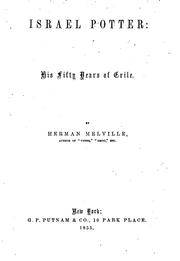 Cover of: Israel Potter: his fifty years of exile by Herman Melville