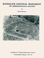 Cover of: Bandelier National Monument: an administrative history