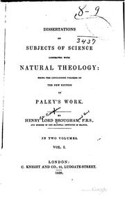 Cover of: Paley's Natural Theology: With Illustrative Notes