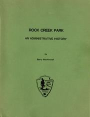 Cover of: Rock Creek Park by Barry Mackintosh
