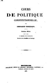 Cover of: Cours de politique consitutionnelle by Benjamin Constant