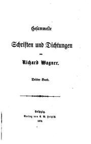 Cover of: Gesammelte Schriften und Dichtungen by Richard Wagner - undifferentiated