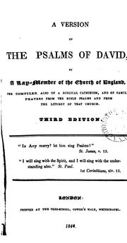 A version of the Psalms of David, by a lay-member of the Church of England [J. Stow]. by No name
