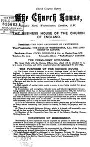 Cover of: The Official Report of the ... Annual Meeting of the Church Congress by Church of England Church Congress, Church of England