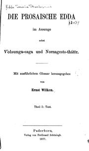 Cover of: Die prosaische Edda im auszuge nebst Volsunga-saga und Nornagests-tháttr