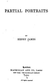 Cover of: Partial Portraits by Henry James