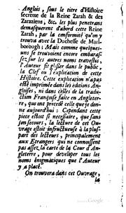 Cover of: Histoire secrette de la reine Zarah, ou la Duchesse de Marlborough demasquée by Delarivier Manley, Henry Sacheverell