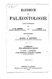 Handbuch der Palaeontologie by Karl Alfred von Zittel