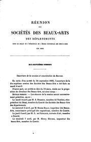 Cover of: Réunion des sociétés des beaux-arts des départements ... by Léon Charvet , Ministère de l 'éducation nationale , France