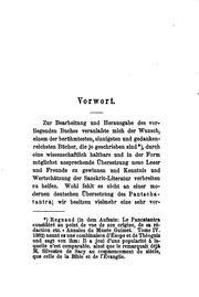 Cover of: Pantschatantra: Ein altes indisches Lehrbuch der Lebensklugheit in ... by Ludwig Fritze