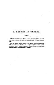 Cover of: A Yankee in Canada, with Anti-Slavery and Reform Papers