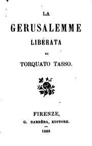 Cover of: La Gerusalemme liberata by Torquato Tasso