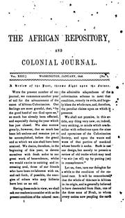 Cover of: The African Repository by American Colonization Society, American Colonization Society