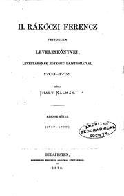 Cover of: Archivum Rákóczianum. II. Rákóczi Ferencz levéltára bel-és külföldi ...