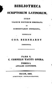 Cover of: C. Cornelii Taciti opera by P. Cornelius Tacitus