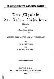 Cover of: Das fähnlein der sieben aufrechten: novelle