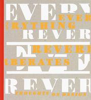 Cover of: Everything reverberates: thoughts on design