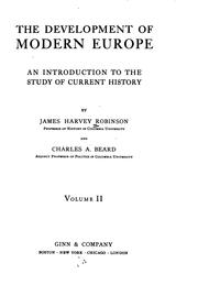 Cover of: The Development of Modern Europe: An Introduction to the Study of Current History
