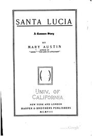 Cover of: Santa Lucia: A Common Story