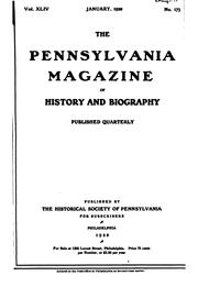 The Pennsylvania Magazine of History and Biography: PMHB by Historical Society of Pennsylvania.