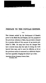 Cover of: The Region of the Eternal Fire: An Account of a Journey to the Petroleum Region of the Caspian ... by Charles Thomas Marvin