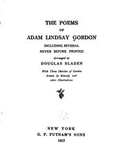 Cover of: The Poems of Adam Lindsay Gordon: Including Several Never Before Printed by Adam Lindsay Gordon , Douglas Sladen