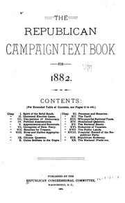 The Republican Campaign Text Book for 1882 by Republican Congressional Committee