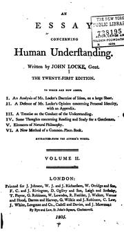 Cover of: An Essay Concerning Human Understanding. by John Locke