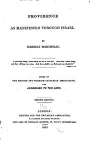 Cover of: Providence as Manifested Through Israel ...: Issued by the British and ... by Marriet Martineau