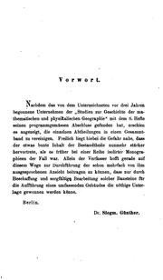 Cover of: Studien zur Geschichte der mathematischen und physikalischen Geographie by Adam Wilhelm Siegmund Günther