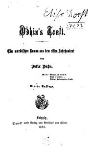 Cover of: Odhin's Trost: Ein nordischer Roman aus dem elften Jahrhundert by Felix Dahn