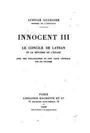 Innocent III by Achille Luchaire