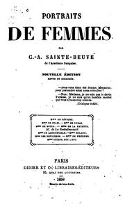 Cover of: Portraits de femmes by Charles Augustin Sainte-Beuve, Charles Augustin Sainte-Beuve, (